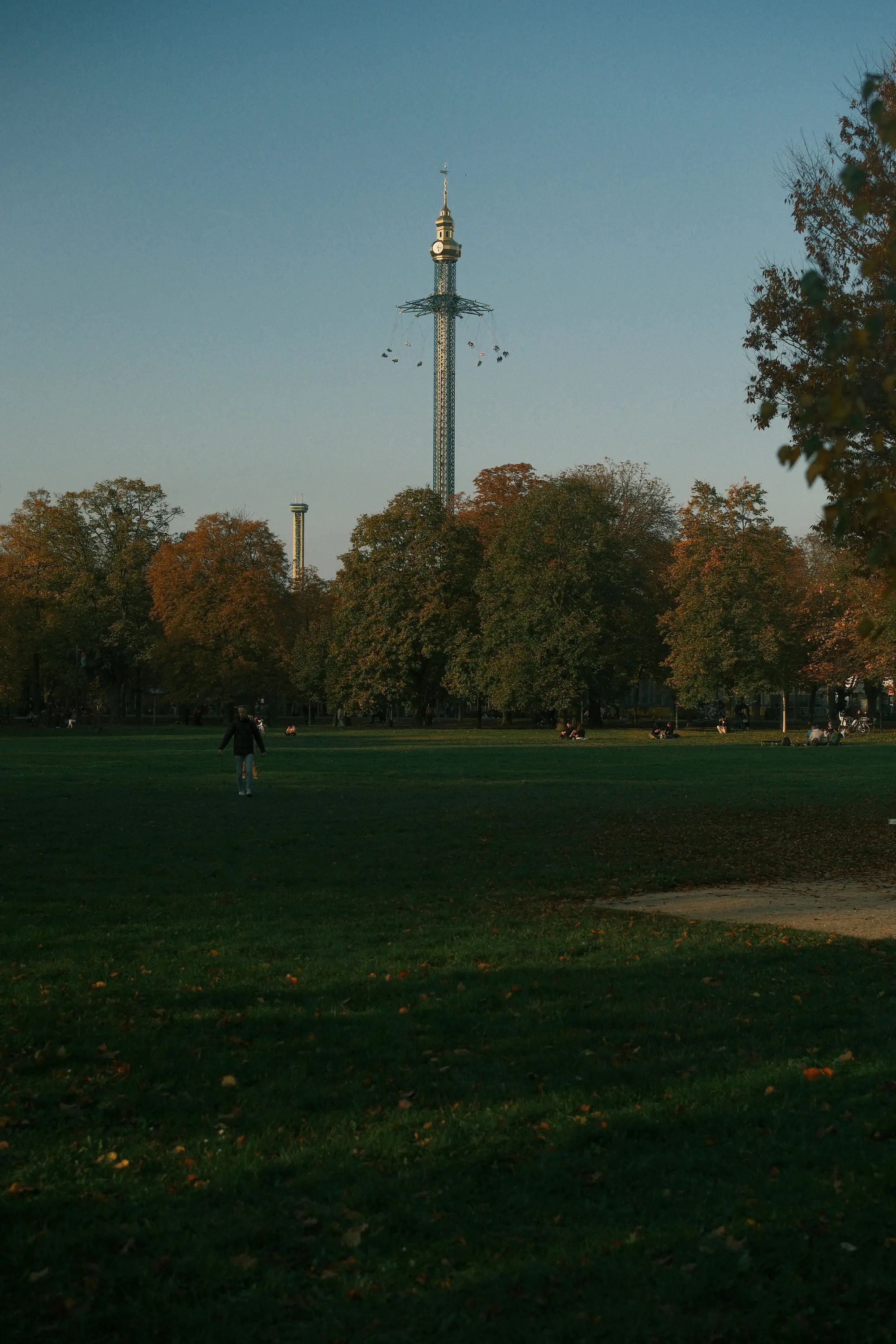 prater in vienna on a sunny fall afternoon